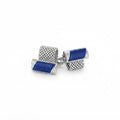 Topaz Blue Rectangle Cuff Links