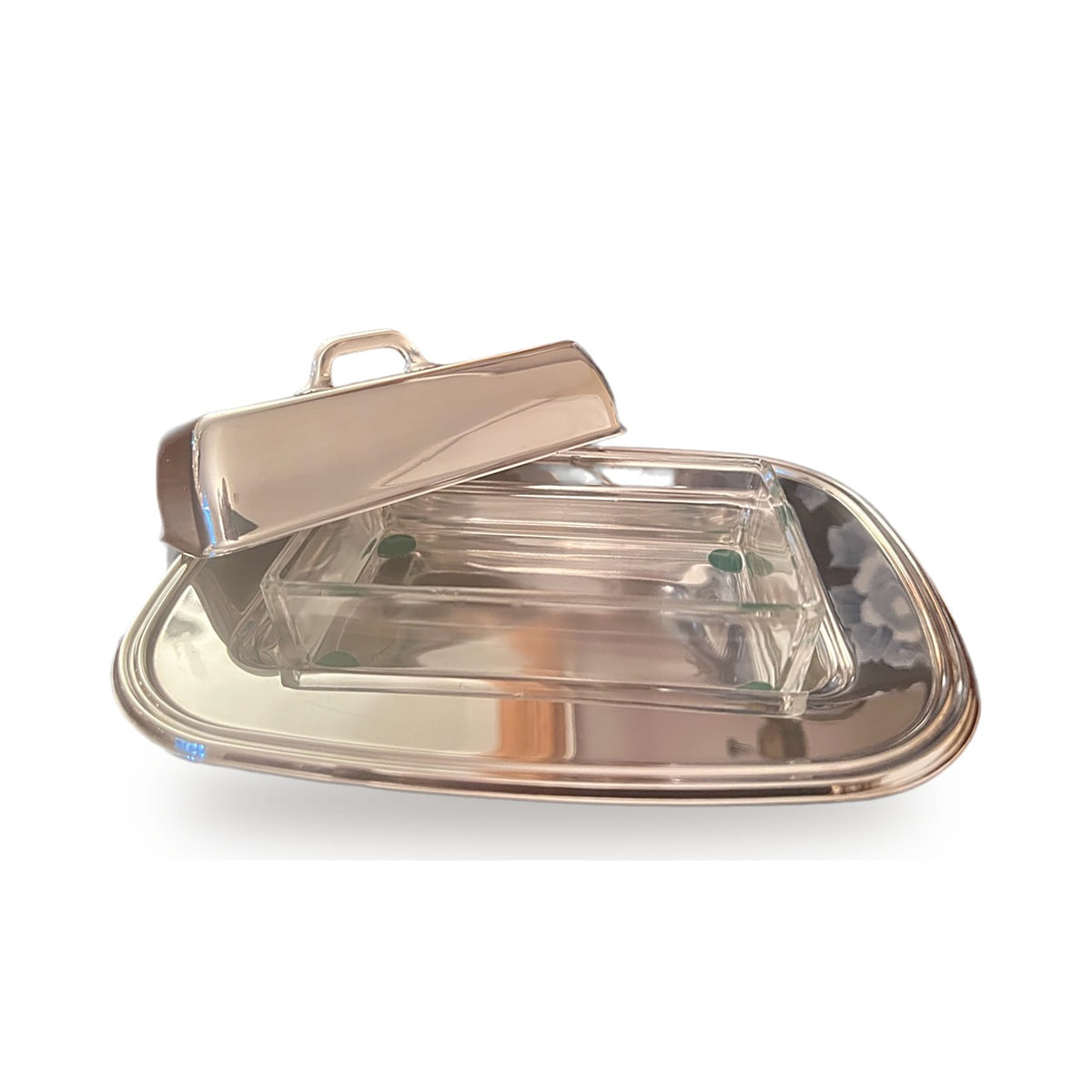 A Meneses Silver Plated rectangular small serving/butter dish (additional view)