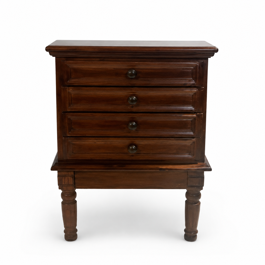 Traditional End Table with Pull Out Side Trays — studio product view