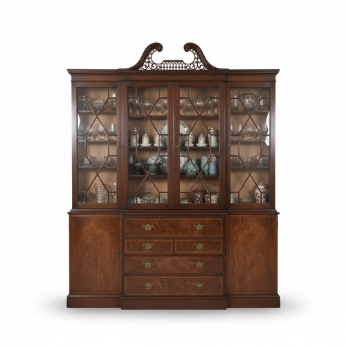 Mahogany Breakfront - White Background