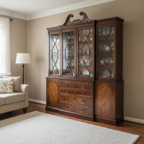 Mahogany Breakfront - Room Setting
