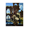 Ruins and Queen Anne's Lace by Rebecca Ford, oil on panel